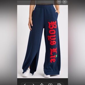 Boys Lie Blue Joggers with Red Logo